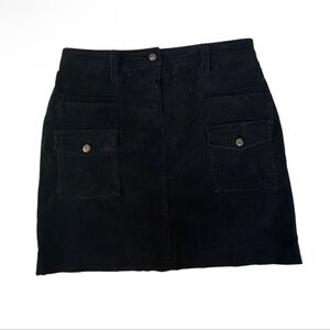VTG Y2K J. Crew Black Corduroy Mini Skirt with Pockets